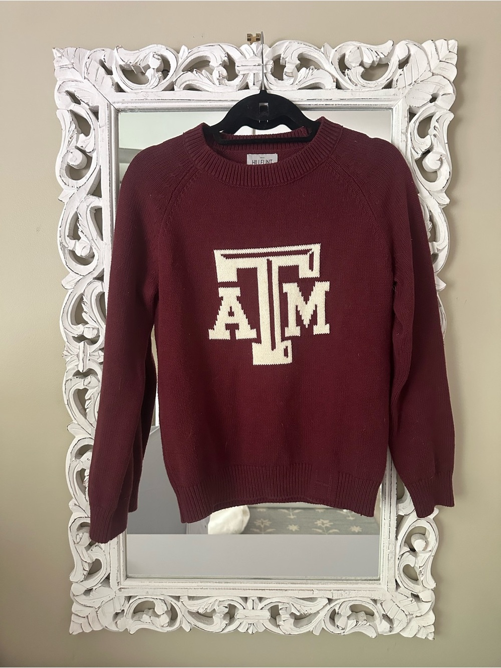 OG HillFlint Texas A&M Logo Maroon Crewneck Sweater